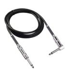 Jack 6.35mm til 6.35mm 90° - Stereo kabel til f.esk Guitar, bass, Mixer, mm - 1.8m