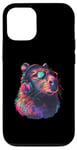 Coque pour iPhone 12/12 Pro Capybara DJ House Dance Club Beatmaker Casque de musique