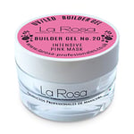 La Rosa - BUILDER - gel de montage rose pour lampes UV, gel de montage pour lampes UV - 30 ml, gel de montage pour ongles, UV/LED (Intensive Pink Mask)