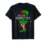 Family Matching Women Girls I'm The Nanny Elf Christmas T-Shirt