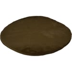 Home Styling - Tapis rond pour salon en fausse fourrure douce, ø 80 cm