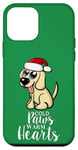 Coque pour iPhone 12 mini Golden Puppy Retriever Chapeau de Père Noël pour chien mignon