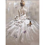 30x40cm 5D DIY Diamantmålning Full, Ballerinan#A, DIY Diam