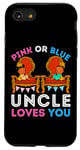 Coque pour iPhone SE (2020) / 7 / 8 Rose ou bleu Uncle Loves You Gender Reveal Bro Baby Shower