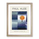 The Harbinger Of Autumn By Paul Klee Exhibition Museum Painting Framed Wall Art Print, Ready to Hang Picture for Living Room Bedroom Home Office Décor, Oak A3 (34 x 46 cm)