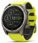 Garmin Fenix 8 51mm Sapphire Solar Titanium with Yellow band 010-02907-21