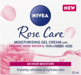 NIVEA Soft Rose 24h Day Cream 50 ml, Face Care with Rose Water and Hyaluron UK