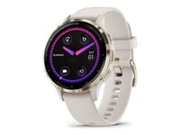 Garmin Venu 3S - 41 Mm - Elfenben - Smart Klocka Med Band - Silikon - Handledsstorlek: 110-175 Mm - Display 1.2" - 8 Gb - Bluetooth, Wi-Fi, Ant+ - 40 G