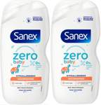 2x Sanex Baby/Kids Zero% Hypoallergenic Nourishing Bath, Wash & Shampoo 450ml