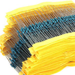 600 Pièces Résistances Film Métallique Kit, Assortiment Résistances Film, Kit Assortiment Résistances, 1/4 W Résistances, pour Electronique et Projets de Bricolage(10 Ohms ~ 1 M Ohm)