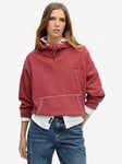 Superdry Essential Logo Overdyed Hoody - Grey, Grey, Size 8, Women