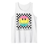 Smile Always Cute Funny Happy Peace Smiling Face Positive Tank Top