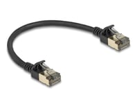 DELOCK – RJ45 Network Cable Cat.8.1 F/FTP Slim Pro 0.25 m black (80337)