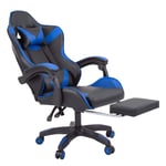 CO-Z Leather Gaming Chair with Lumbar Support Massage Wheeled High Back Recliner Computer Chair Ergonomic Gamer Chair Adjust Height Headrest Armrest Footrest Office Computer Desk Chair for Adults