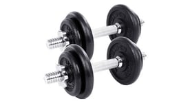 Kit halteres musculation avec barre d   extension 20 kg pour hommes et femmes musculation prise de masse fitness noir