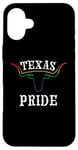 Coque pour iPhone 16 Plus Drapeau arc-en-ciel pour le mois de la Gay Pride du Texas