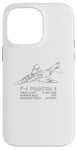 Coque pour iPhone 14 Pro Max Infographie sur l'avion à réaction américain F-4 Phantom II