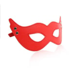 Masque fétiche masque yeux bondage rouge sexy accessoire sadomaso bdsm