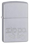 Zippo 60000857 Stamp Briquet Laiton Chromé Brossé 3,5 x 1 x 5,5 cm