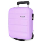 ROLL ROAD Flex Valise Rigide fabriquée en ABS, Un matériau, Fermeture à Combinaison latérale, 4 Roues Doubles, Bagage Main, intérieur Pratique avec Un Compartiment, Violet, Valise à Main