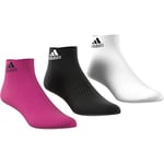 Adidas Light Ank 3PP Socks - Real Magenta/Black/White, X-Small