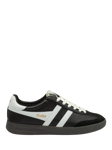 Gola Cyclone Leather Trainers, Black/White/Dark Gum