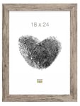 Deknudt Frames S45RH7 Cadre Photo Moulure Bloc Bois Gris/Beige 18 x 24 cm