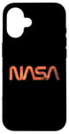 Coque pour iPhone 16 Logo rétro de la NASA Mars Worm Patch Space Exploration Graphic