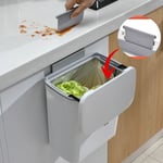 7L/9L Trash Can Bin With Lid Kitchen Narrow Rubbish Bin  Kitchen Cabinet