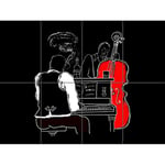 Artery8 Musicians Jazz Piano Illustration XL Giant Panel Poster (8 Sections)