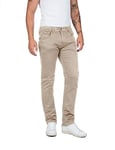 Replay Men's Grover Straight-Fit Hyperflex Color X-Lite Jeans with Stretch, Beige (Sand 020), 31W / 32L