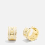 Coach C Huggie Gold-Tone Earrings