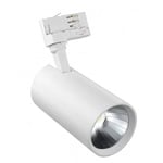 LEDlife vit skenaspotlight 24W - Flicker free, 125lm/w, 3-fas - Färg på chassi : Vit, Kulör : Varm, Spridning : 38°