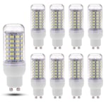 COMY Ampoule GU10 LED 8W 800LM 360° Lumiere Équivalent Halogène GU10 80W, GU10 LED mais pour Lustre/Plafonnier/Applique Murale, Non-dimmable, Lot de 8,Cool White,220V~240V