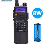 Baofeng UV-5R 8 W Haute Puissance Version 10 km Long Rang Deux Way Radio VHF UHF Double Bande Radio portable Talkie walkie Baofeng