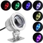 SHINING HOUSE Projecteur LED Prise - Projecteur extérieur avec télécommande - Pour aquarium, bassin, fontaine, jardin (argent)