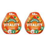 Robinsons Vitality Peach, Mango & Passion Fruit with Vitamin B3 Real Fruit Juice Benefit Drops, 66 ml (Pack of 2)