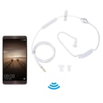 (White) In-Ear Headsets Air Tube Security Earpiece With Mic For IOS For