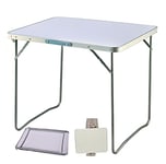 Portable Dining Table Folding Outdoor Picnic Table Party Garden BBQ Indoor Small Fold Up Desk Picnic Cooking Camping Table Load Capacity 15KG White,80x60x69cm