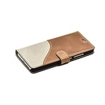 Tellur Housse en Cuir/Plastique synthétique pour Huawei P9 Lite Vague Marron/Blanc