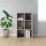 CIKONIELF DEX® Bibliothèque-Buffet Gris béton 66x30x97,8 cm Aggloméré