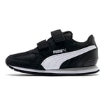 PUMA Baby-Girl's St Runner Hook and Loop Sneaker, Black White-Gray Violet, 7 Toddler