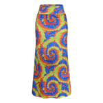 VBHJK Skirts For Women,Blue Yellow Tie-Dye Spiral Geometric Print High Waist Long Slim Fashion Spring Summer Versatile Stretchy Retro Skirt For Women Girls Party Casual Fashion Office,3Xl