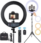 Upgraded 18 inch LED Ring Light with Tripod Stand, Ring Light with Touch Pane...