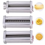 Pasta Machine Accessories, 3 Piece Pasta Roller and Cutter Attachment Set for KitchenAid Mixers Stainless Steel Sheet Roller, Kitchenaid Pasta Attachment Pasta Cutter,3 Pcs