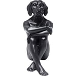 Kare Design Deco Figurine Dog Marc, Black, Animal Statue, Handmade, Decorative Decor, Room Accessories, Home Decor for Hallway, Living Room, Dining Room 33x26x17 cm (H/W/D)