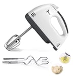 Hand Mixer Electric Handheld Blenders, 7-Speeds Cake Whisk with 2 Beaters & 2 Dough Hooks Mini Egg Cream Food Beater for Kitchen Baking Cake