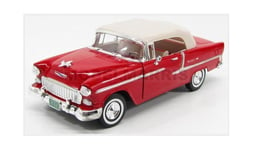 Motor-Max 73184R Chevrolet - Bel Air Cabriolet Closed 1955 - Red Cream - 1/18