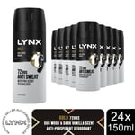 Lynx 72H Anti-Perspirant Deodorant Gold, Black or Jungle Fresh 150ml, 24 Pack