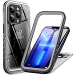 Cozycase Coque Ultra Antichoc IP68 Etanche pour iPhone 13 Pro Transparente Militaire 360 Intégrale Anti Choc Chute Poussière Eau Protection Ecran Incassable Rigide Étui Double Chantier Waterproof Case